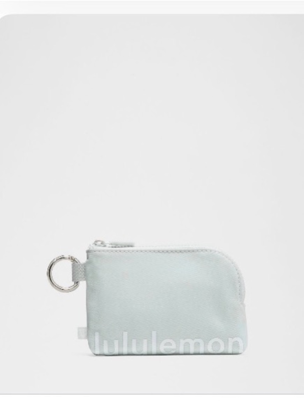 Lululemon Clippable Card Pouch in Light Mint/Breeze